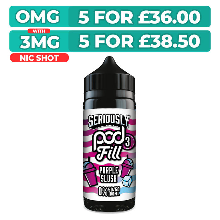 Doozy Seriously Pod Fill 3 Purple Slush 100ml Shortfill E-Liquid