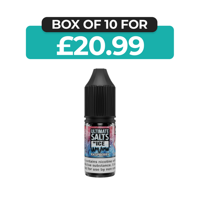 Raspberry On Ice 10ml Nic Salt E-Liquid by  Ultimate Juice