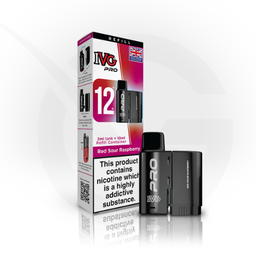 Red Sour Raspberry Prefilled Pods By IVG Pro + Refill Containers
