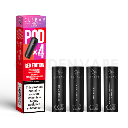 Red Edition 4 in 1 Prefilled Pods By Elf Bar