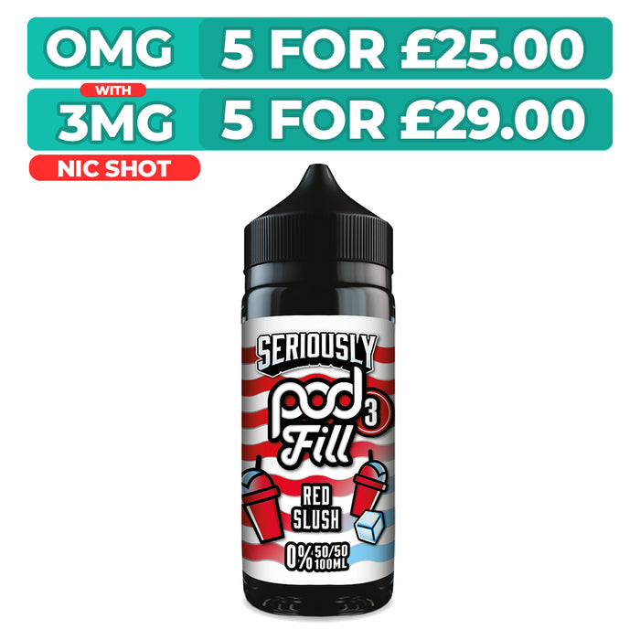 Doozy Seriously Pod Fill 3 Red Slush 100ml Shortfill E-Liquid