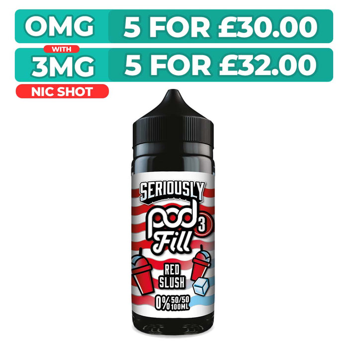 Doozy Seriously Pod Fill 3 Red Slush 100ml Shortfill E-Liquid