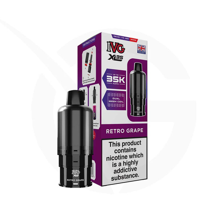 Retro Grape IVG XL 35k Refill Pods