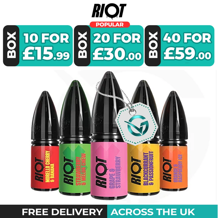 Riot X Nic Salt E-Liquids - Multipack of 10