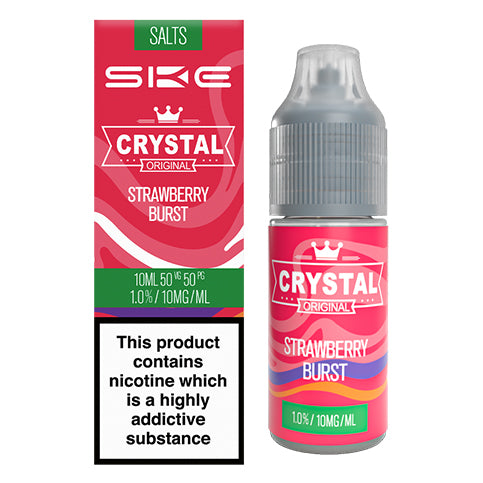 Strawberry Burst 10ml Nic Salt E-Liquid by SKE Crystal