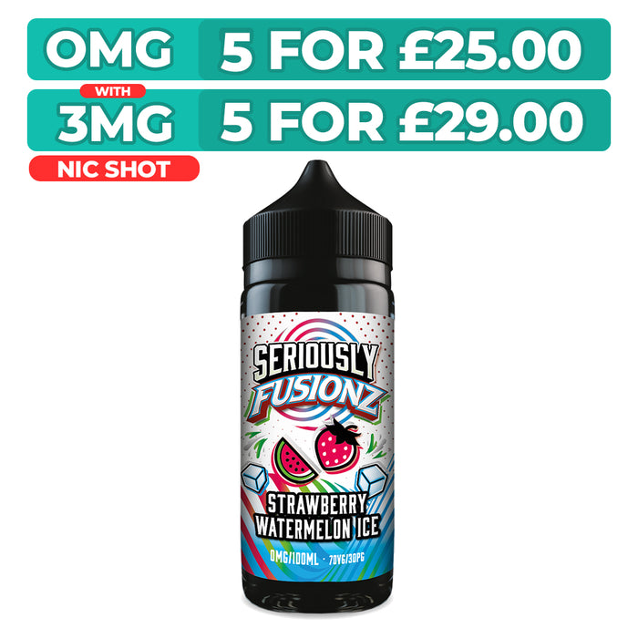 Strawberry Watermelon Ice 100ml Shortfill E-Liquid By Seriously Fusionz