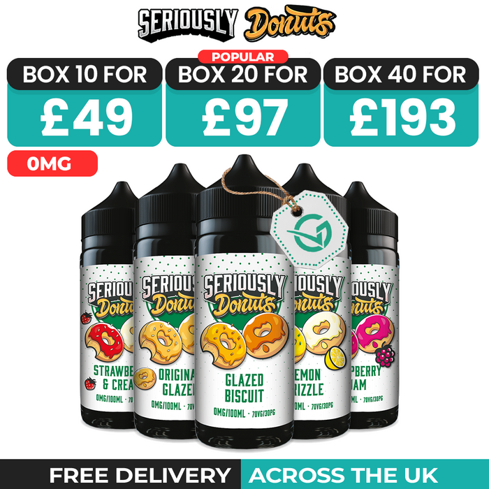 Seriously Donuts 100ml Shortfill Box of 10, 20 and 40