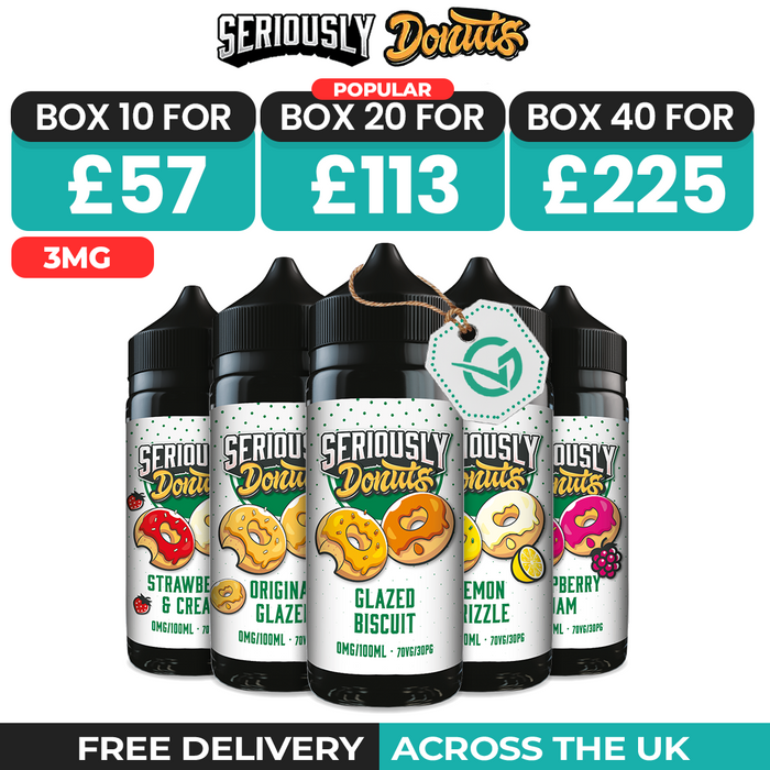 Seriously Donuts 100ml Shortfill Box of 10, 20 and 40