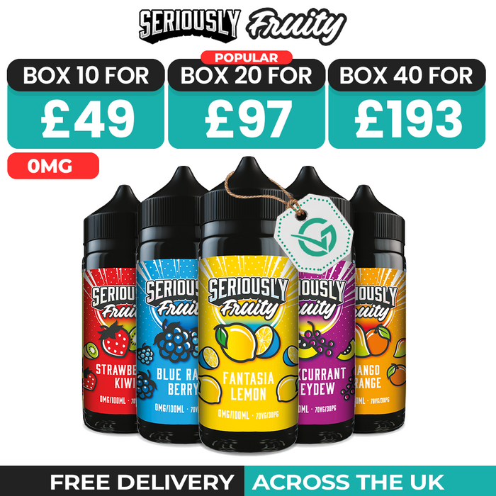 Seriously Fruity 100ml Shortfill Box of 10, 20 & 40