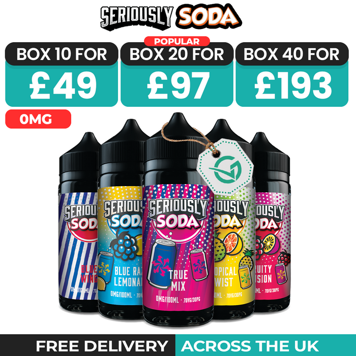 Seriously Soda 100ml Shortfill Box of 10, 20 & 40