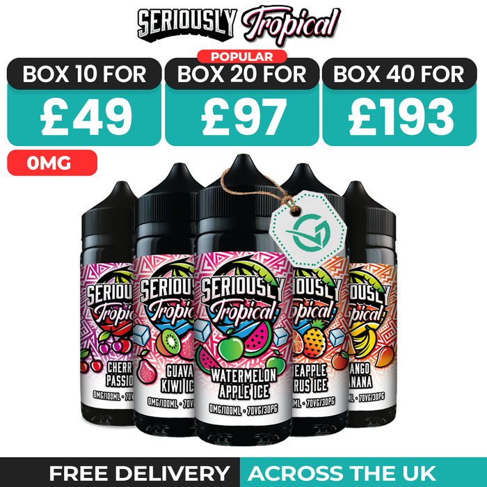 Seriously Tropical 100ml Shortfill Box of 10, 20 & 40