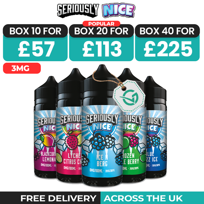 Serioulsy Nice 100ml Shortfill Box of 10, 20 & 40