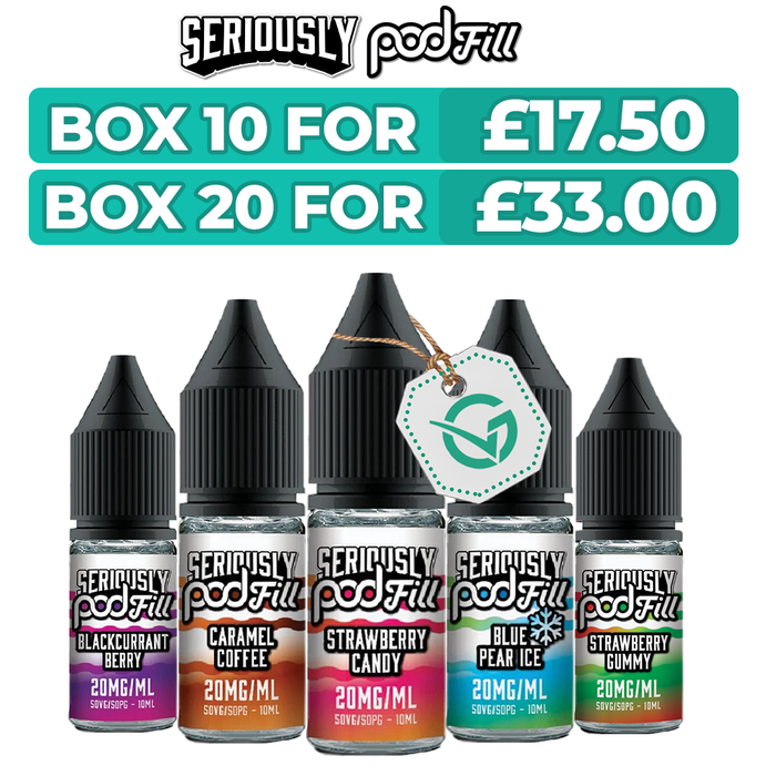 Seriously Pod Fill Nic Salts Box of 10