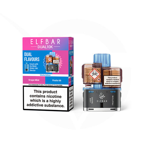 Shisha Edition Prefilled Pods By Elf Bar Dual 10k + Refilled Containers