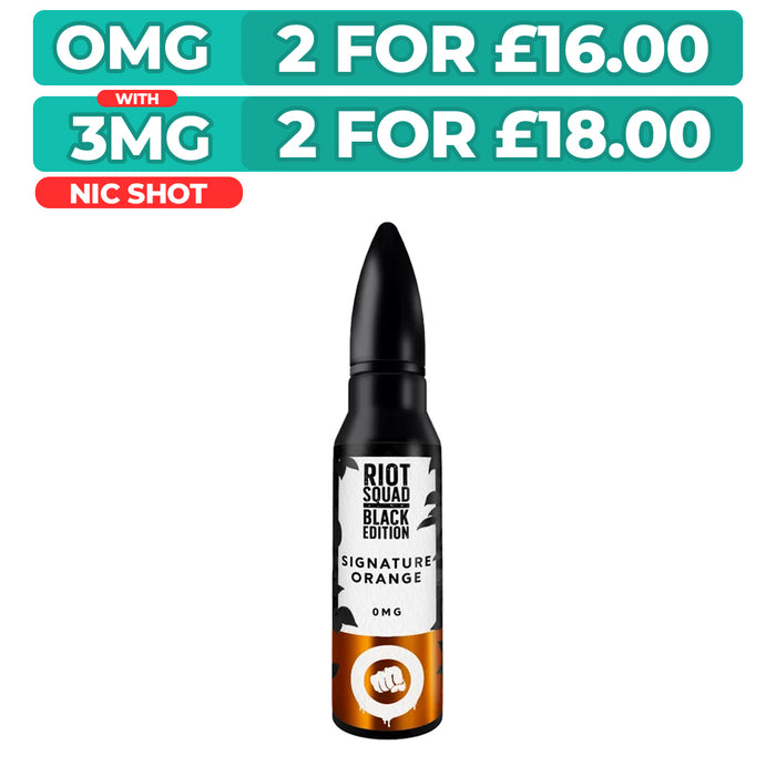 Signature Orange 50ml Shortfill E-Liquid by Riot Squad