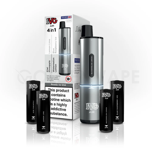 IVG Air 4 In 1 Rechargeable Pod Vape Kit | Any 3 for 25 IVG Air 4 In 1 Rechargeable Pod Vape Kit | Any 3 for 25