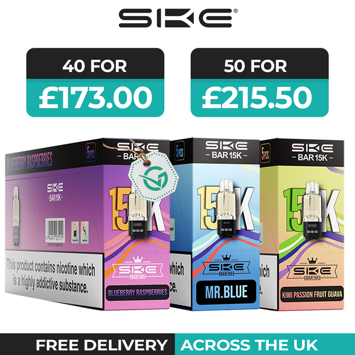 SKE Bar 15k Refill Pods Box of 5 & 10