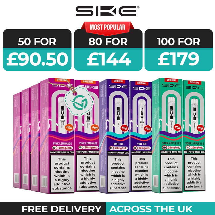 SKE Bar 600 Pods Box of 10 & 20