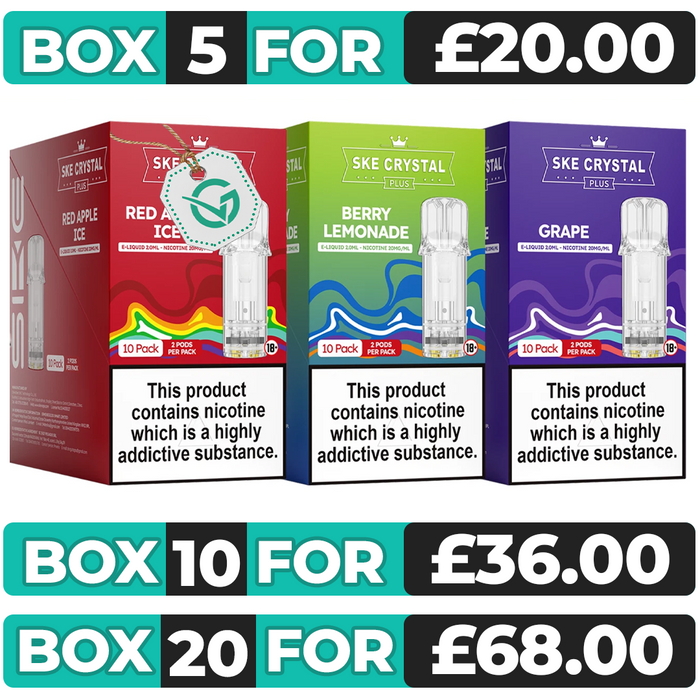 SKE Crystal Plus Pods Replaceable Prefilled Pods 20mg