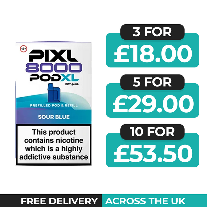 Pixl 8000 Sour Blue Refill Pods