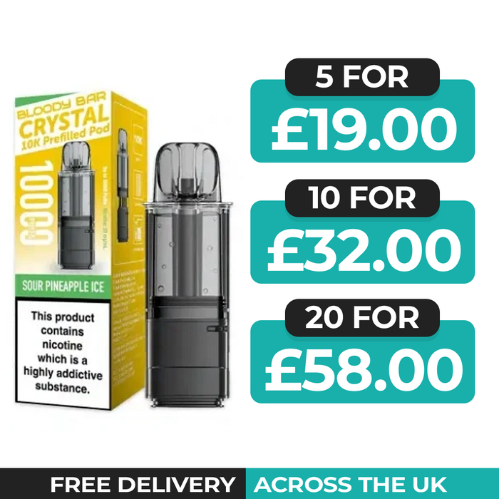 Bloody Bar Crystal 10k Sour Pineapple Ice Refill Pods
