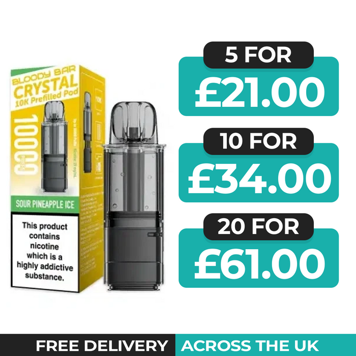 Bloody Bar Crystal 10k Sour Pineapple Ice Refill Pods