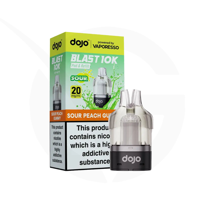 Sour Peach Gummy Dojo Blast 10000 Refill Pack