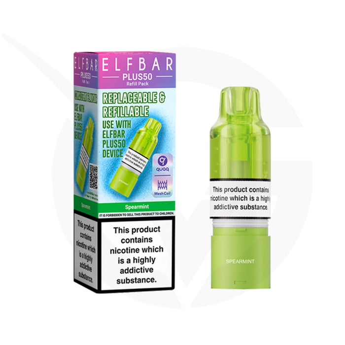 Spearmint Elfbar Plus50 Refill Pods