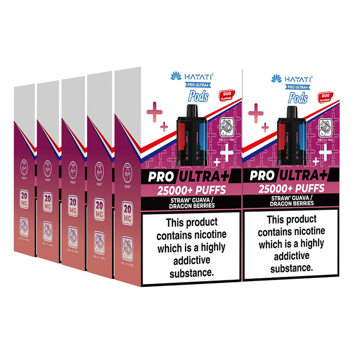 Hayati Pro Ultra Plus 25000 Puffs Pods Box of 5