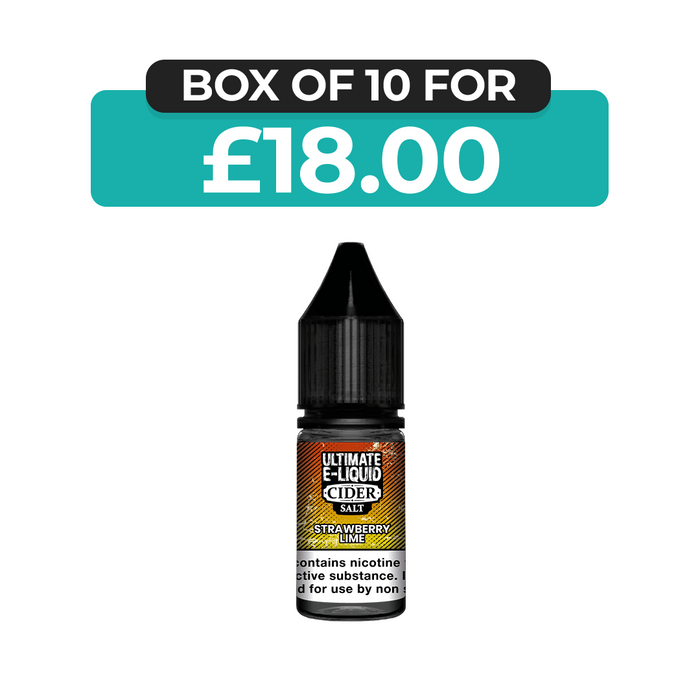 Strawberry Lime Cider 10ml Nic Salt E-Liquid by Ultimate Juice