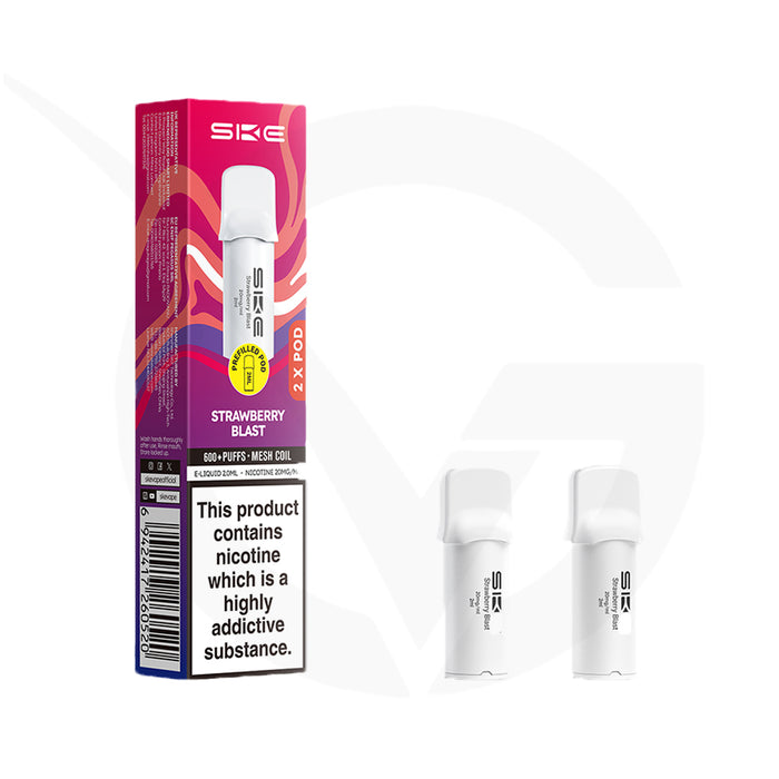 Strawberry Blast Crystal 600 Pro Prefilled Pods by SKE
