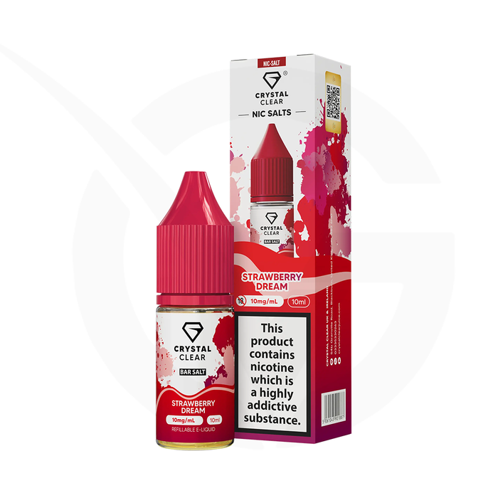 Strawberry Dream Nic Salt E-Liquid By Crystal Clear