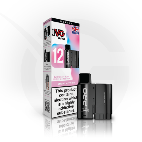 Strawberry Ice Prefilled Pods By IVG Pro + Refill Containers