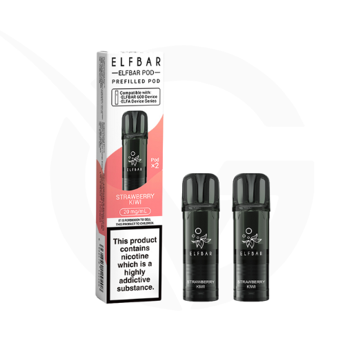 Strawberry Kiwi Prefilled Pods By Elf Bar 600
