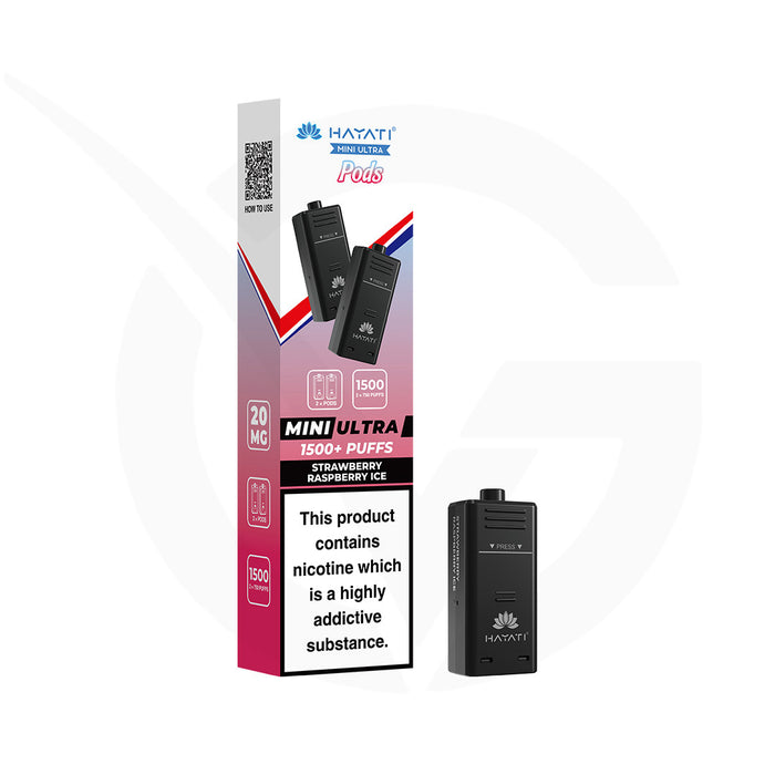 Strawberry Raspberry Ice Hayati Mini Ultra 1500 Refill Pods