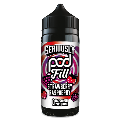 Strawberry Raspberry 100ml (50//50) Shortfill E-liquid by Seriously Pod Fill