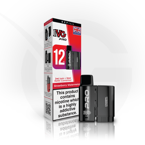 Strawberry Watermelon Prefilled Pods By IVG Pro + Refill Containers