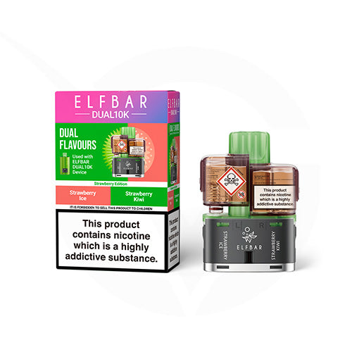 Strawberry Edition Prefilled Pods By Elf Bar Dual 10k + Refilled Containers