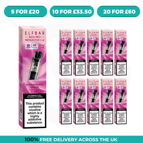 Strawberry Grape Elfa Pro Prefilled Pods by Elf Bar