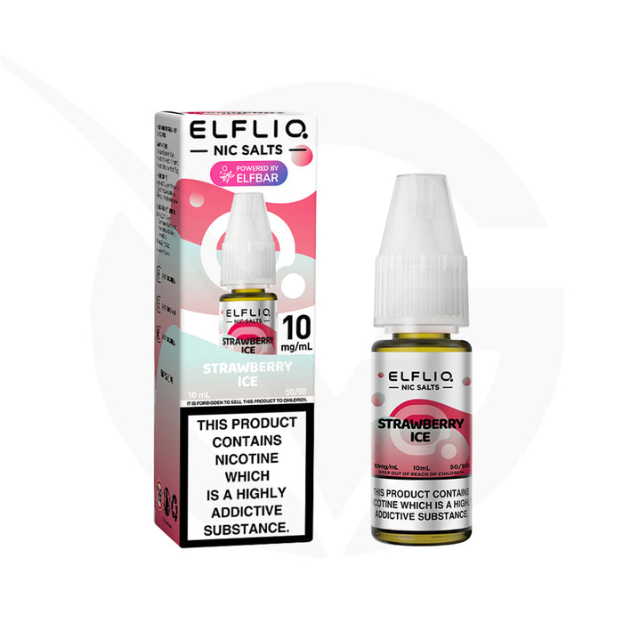 Strawberry Ice 10ml Elfliq Nic Salt E-Liquid by Elf Bar
