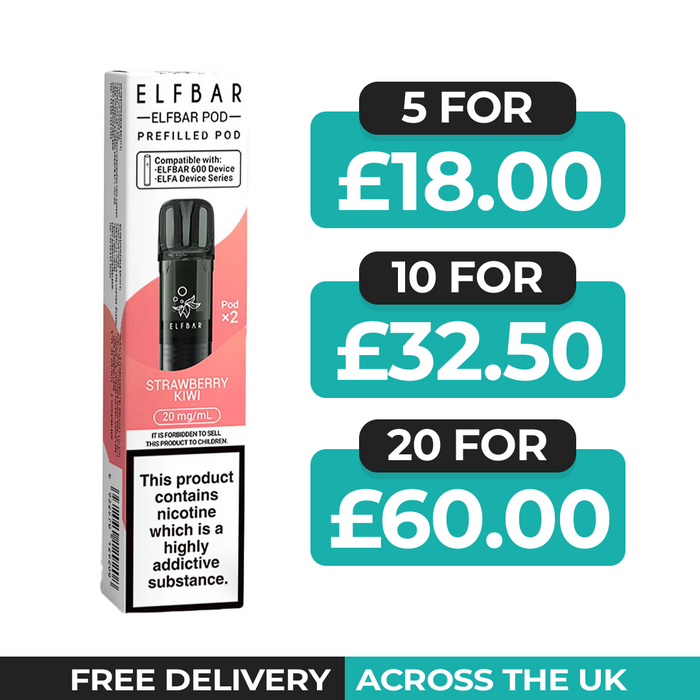 Elf Bar 600 Strawberry Kiwi Preflled Pods