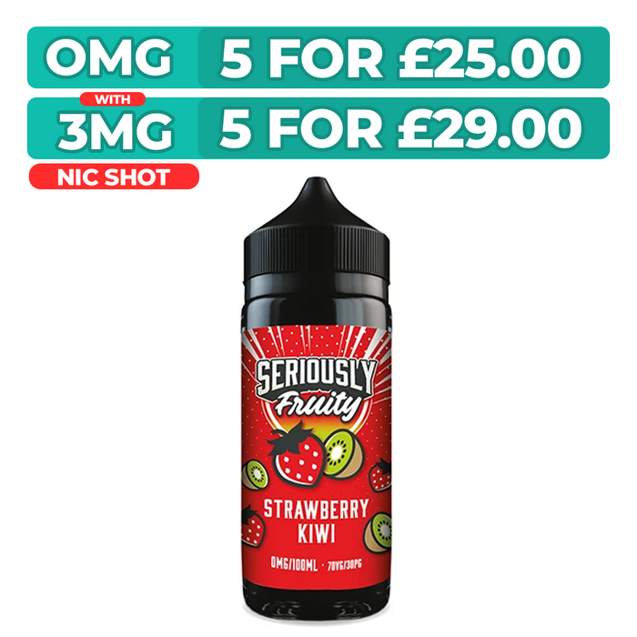 Doozy Seriously Fruity Strawberry Kiwi 100ml Shortfill E-Liquid