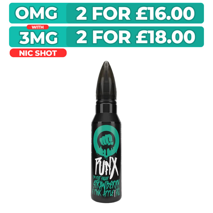 Strawberry & Pink Apple 50ml Shortfill E-Liquid by Riot Squad