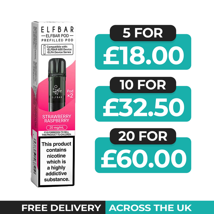 Elf Bar 600 Strawberry Raspberry Preflled Pods