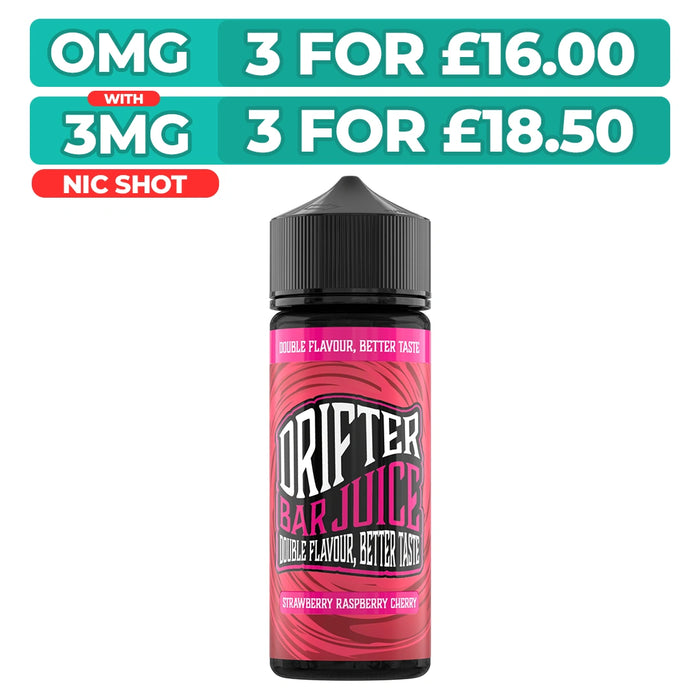 Drifter Bar Juice Strawberry Raspberry Cherry 100ml Shortfill E-Liquid