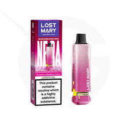 Strawberry Raspberry Cherry Prefilled Pods by Lost Mary Nera15k + Refill Container