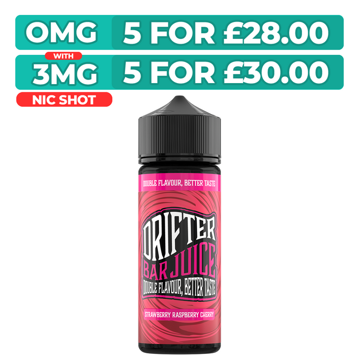 Drifter Bar Juice Strawberry Raspberry Cherry 100ml Shortfill E-Liquid