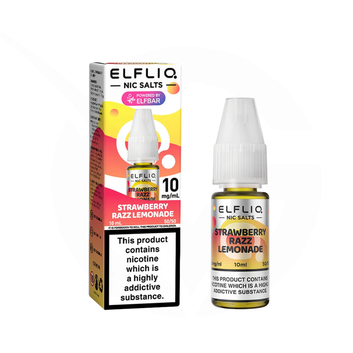 Strawberry Razz Lemonade 10ml Elfliq Nic Salt E-Liquid By Elf Bar