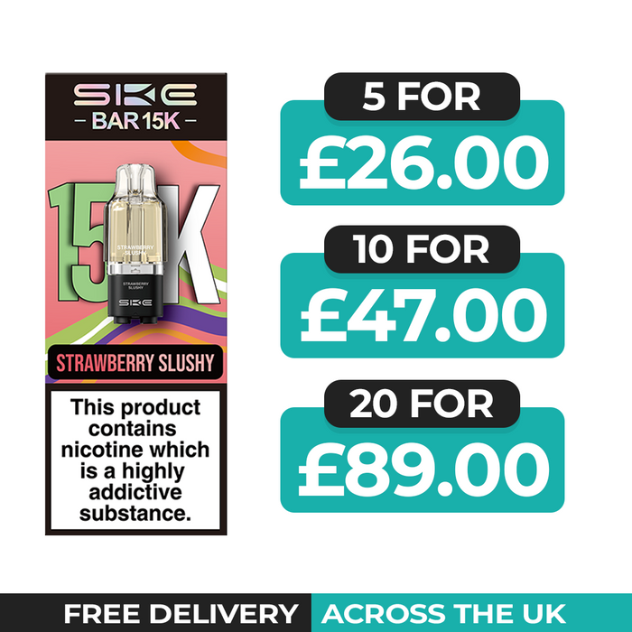 SKE Bar 15K Strawberry Slushy Refill Pods