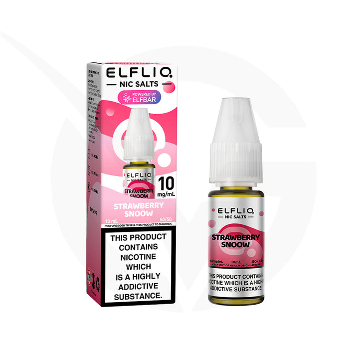 Strawberry Snoow 10ml Elfliq Nic Salt E-Liquid by Elf Bar